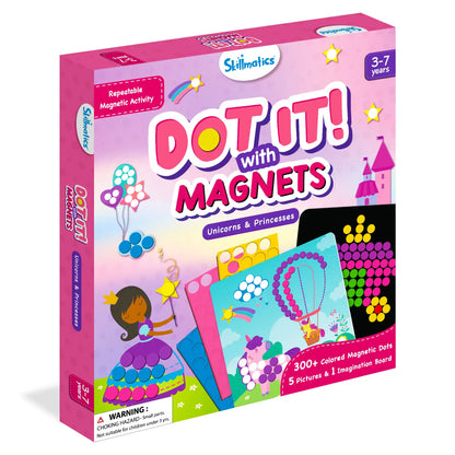 Dot It with Magnets - Unicorns & Princesses | Repeatable Magnetic Art Activity (ages 3-7)