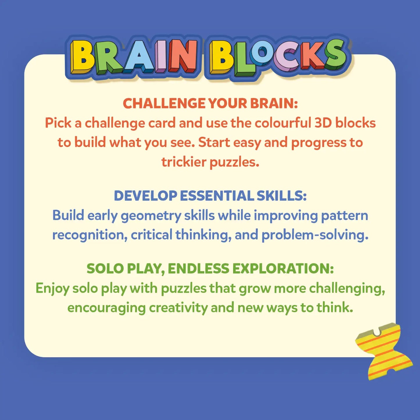 Brain Blocks | 3D Early STEM Building Blocks for Kids | Gifts for Ages 4-7