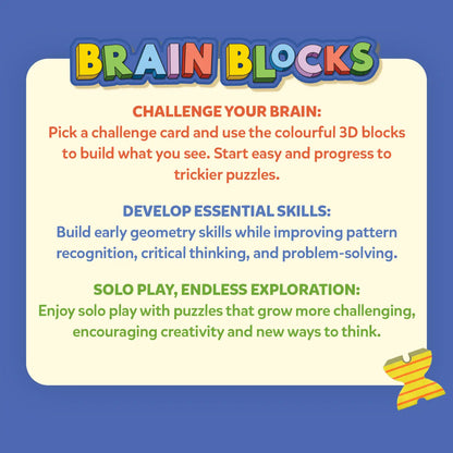 Brain Blocks | 3D Early STEM Building Blocks for Kids | Gifts for Ages 4-7