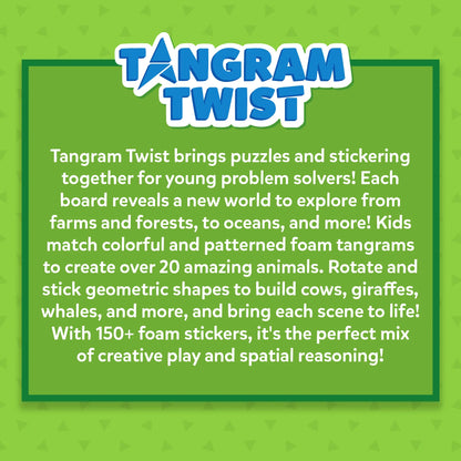 Tangram Twist - Amazing Animals | No Mess Sticker Art (ages 4-7)