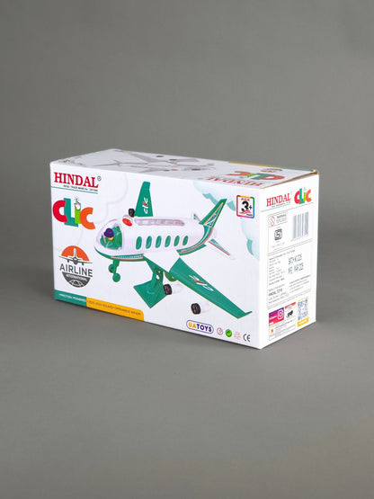 Hindal Clic Airline International - Friction Powered Toy Airplane for Kids