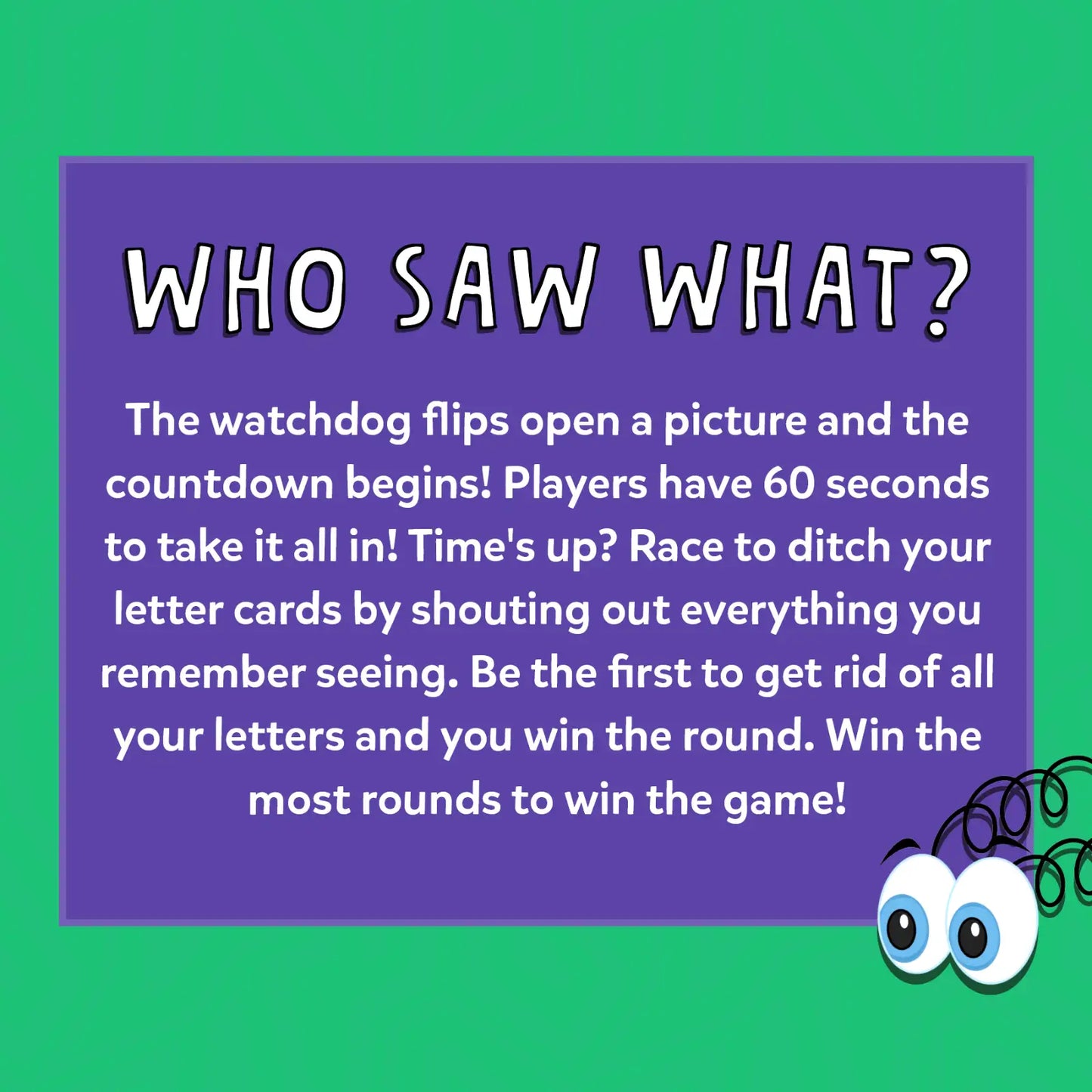 Who Saw What? In 60 Seconds: Fast-Paced Memory Game for Kids | Gifts for Ages 7+