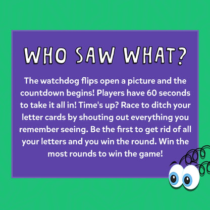 Who Saw What? In 60 Seconds: Fast-Paced Memory Game for Kids | Gifts for Ages 7+