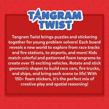 Tangram Twist - Off We Go! | No Mess Sticker Art (ages 4-7)
