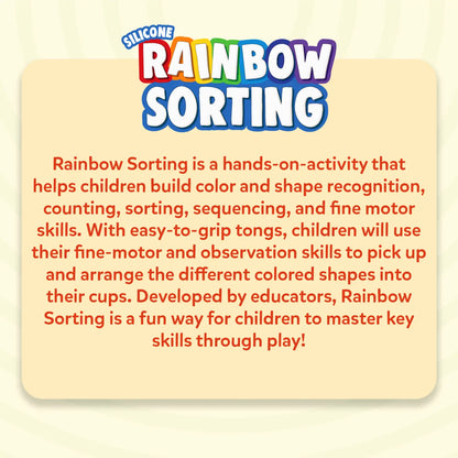 Silicone Rainbow Sorting | Sorting, Counting & Sequencing Toy (ages 3-6)