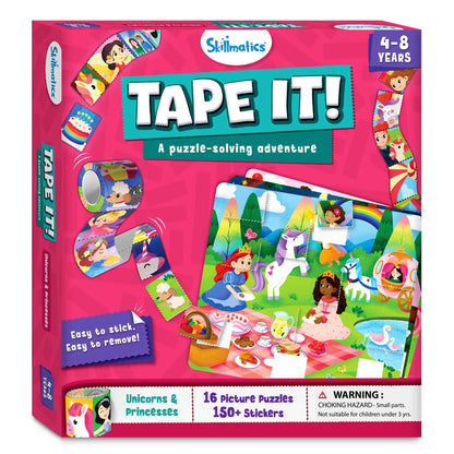 Tape It: Unicorns & Princesses | Sticker Puzzle Activity (Ages 4-8)