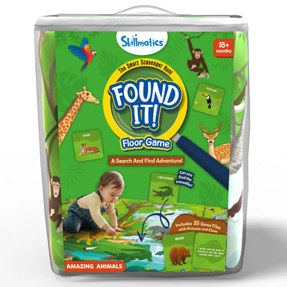 Found It! Jr. Amazing Animals: Play Mat & Floor Game | Smart Scavenger Hunt (18 months+)