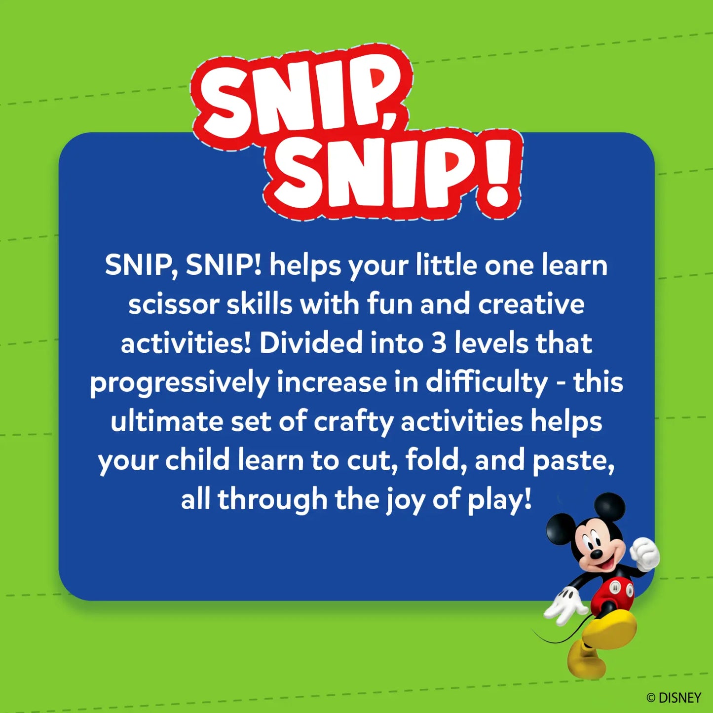 Snip Snip: Mickey Mouse Clubhouse | Art & Craft Activity Kit (ages 3-7)