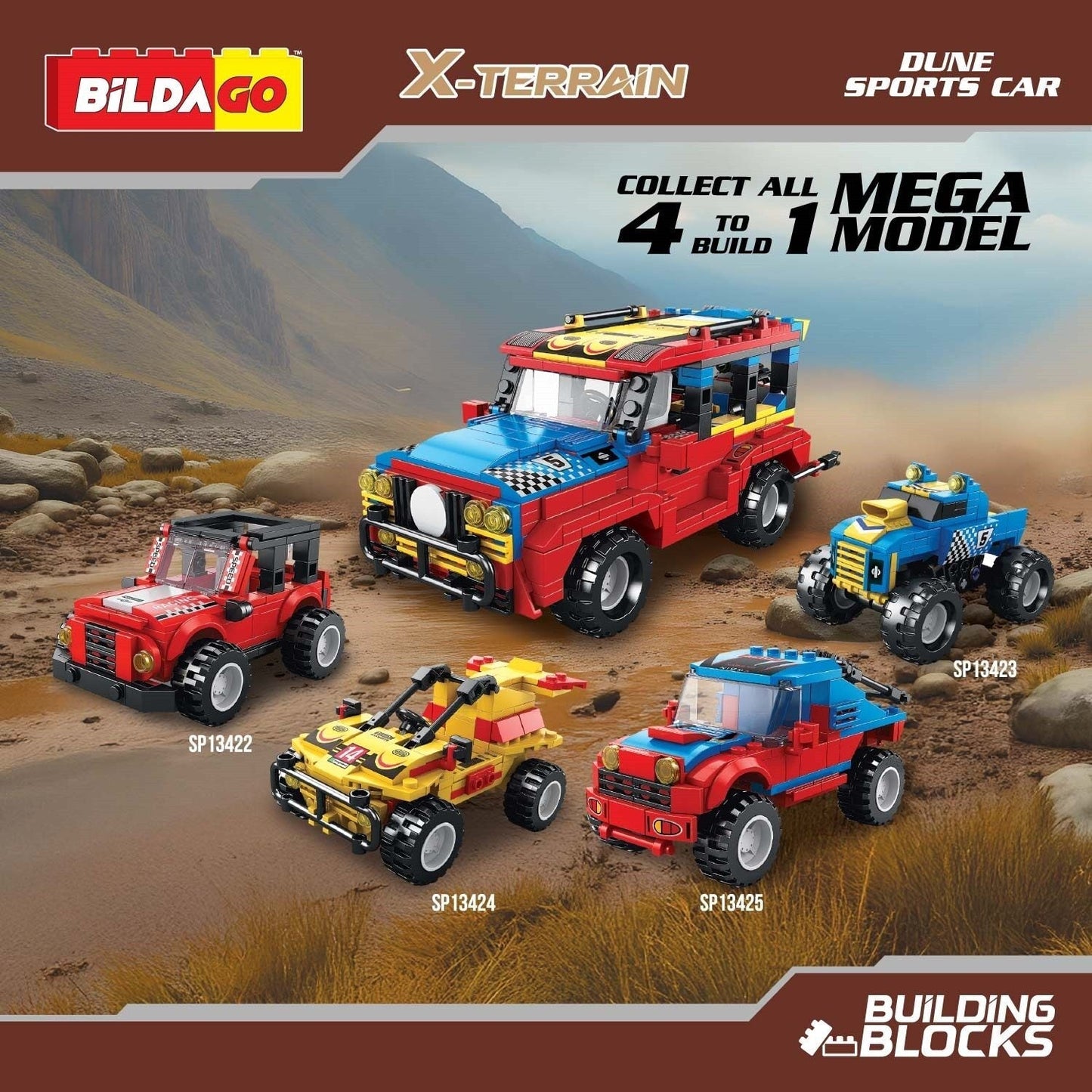 Bildago X-Terrain - Dune Sports Car (SP13422), 3-in-1 Model (138 PCS)