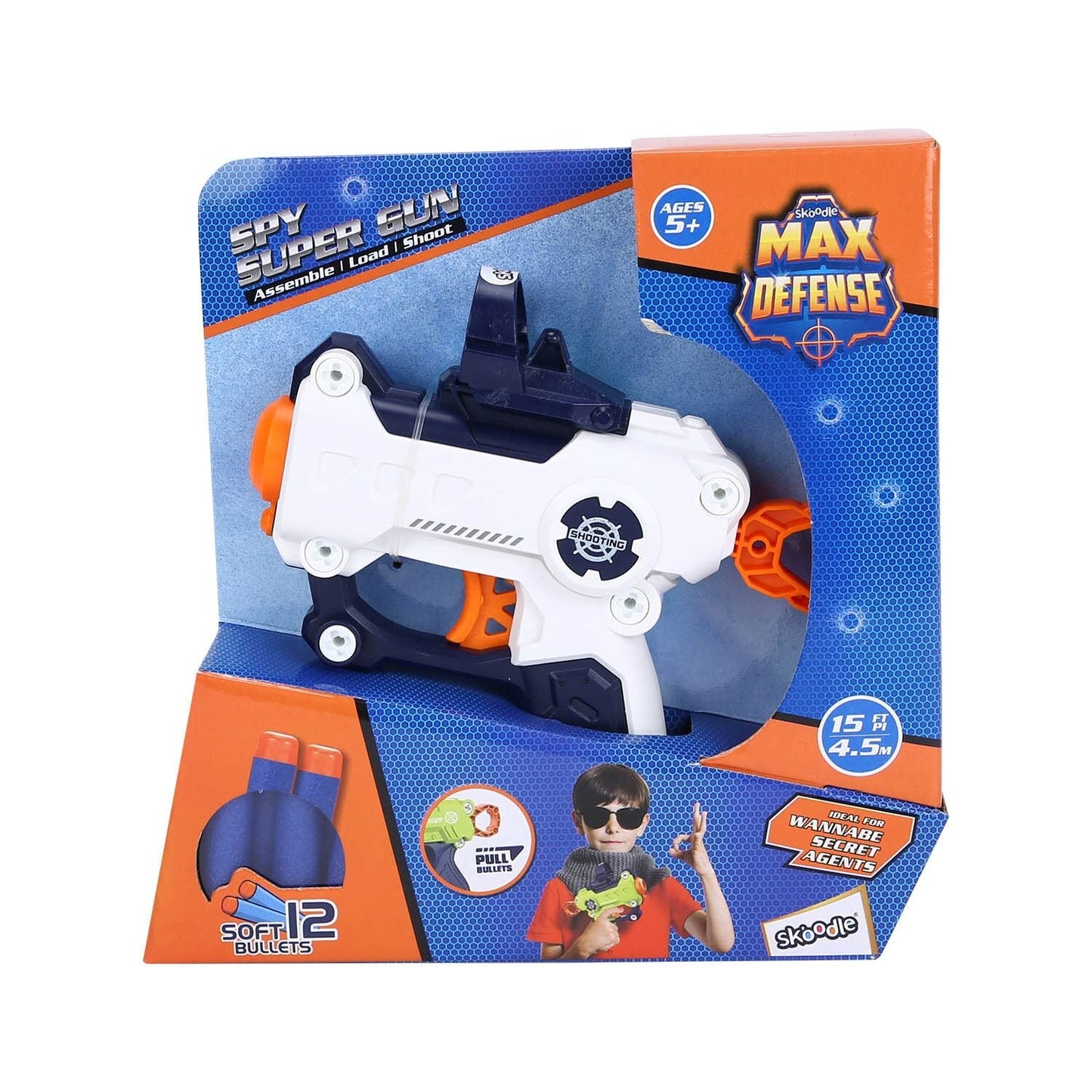 Skoodle Max Defense Spy Super Gun - (White)