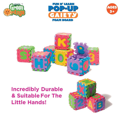 Skoodle Popup Gaiety Alphabets & Numbers (36 Tiles, 6 Cm X 6 Cm X 0.8 Cm)