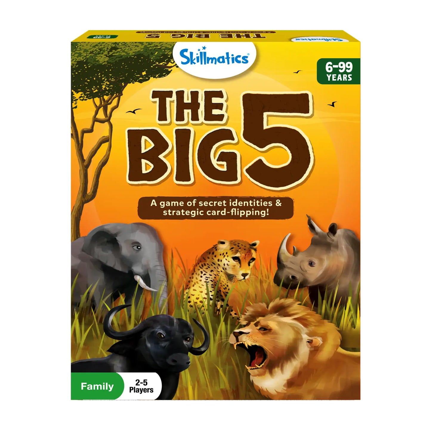 The Big 5 | Animal Themed Game of Secret Identities & Strategic Card-Flipping (ages 6+)