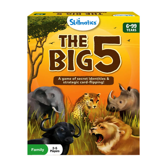 The Big 5 | Animal Themed Game of Secret Identities & Strategic Card-Flipping (ages 6+)