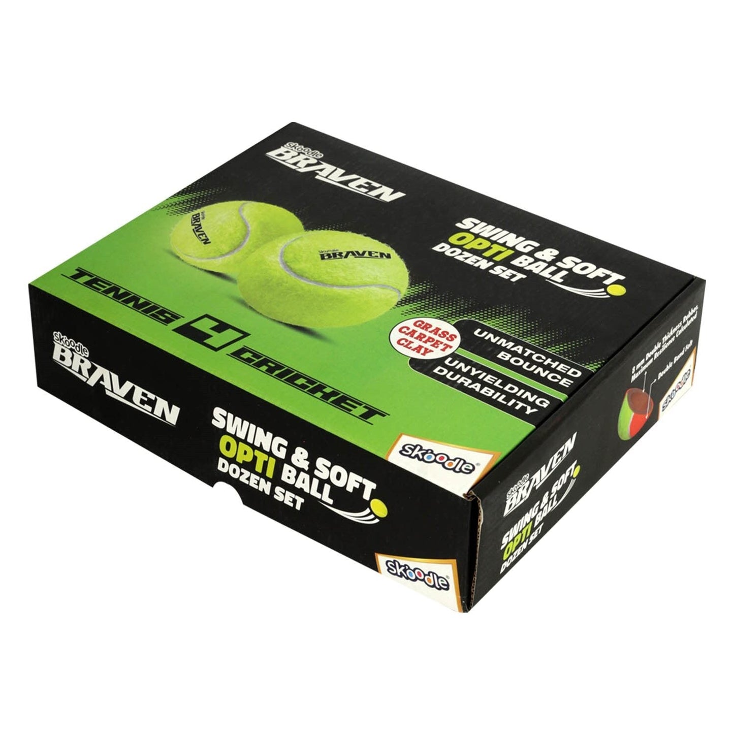 Skoodle Braven Tennis4 Cricket Swing & Soft Ball (Set Of 12)