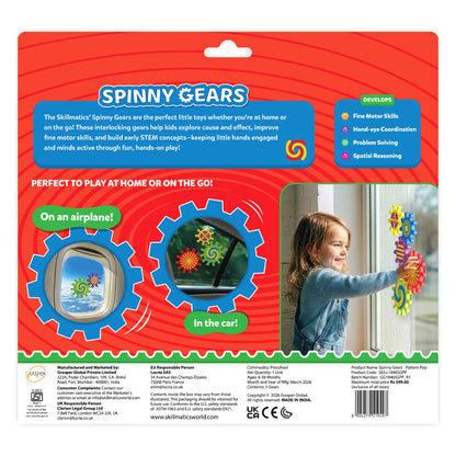 Spinny Gears: Pattern Pop | 5 Interlocking Gears (Ages 6-36 months)