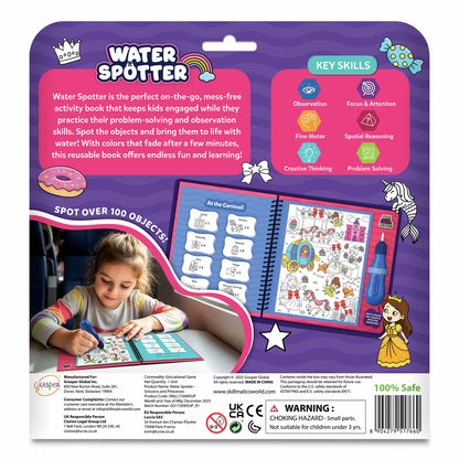 Water Spotter: Unicorns & Princesses | Reusable Search & Find Book (ages 4-8)
