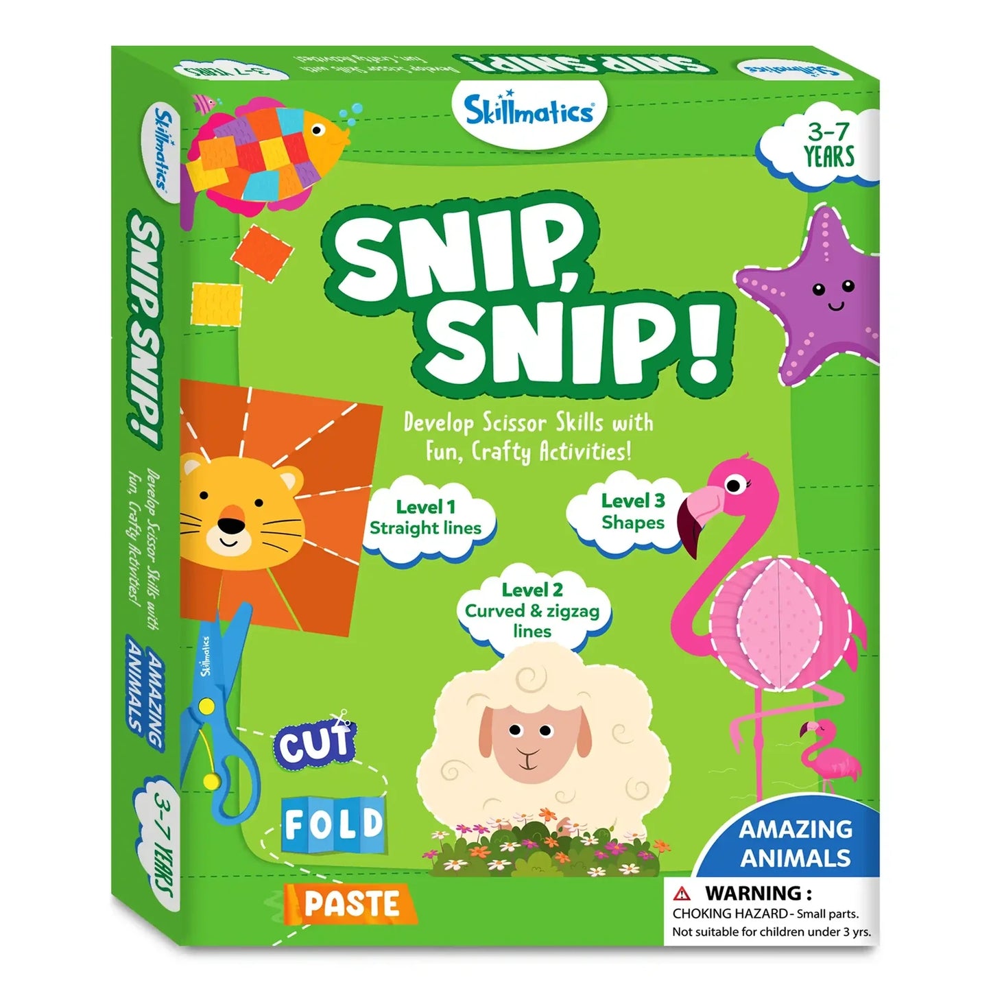 Snip Snip - Amazing Animals | Art & Craft Activity Kit (ages 3-7)