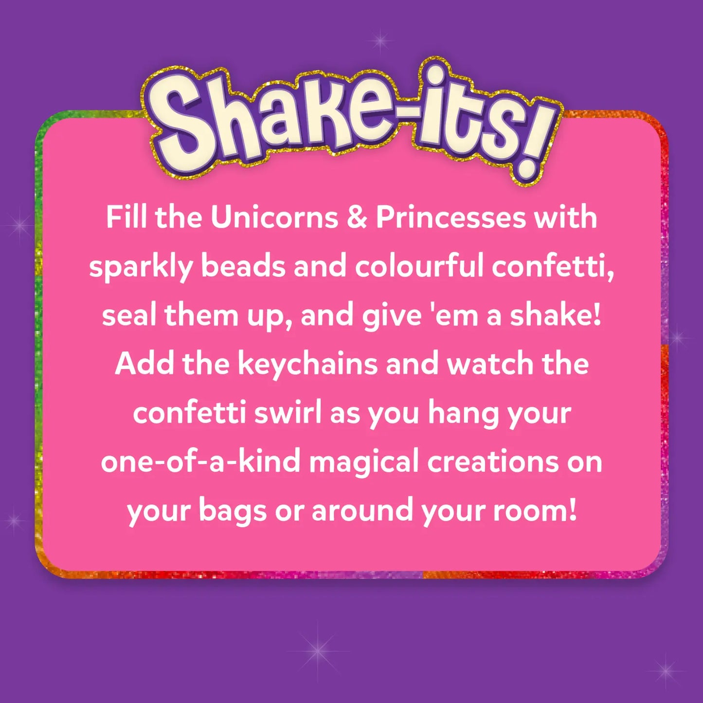 Shake-its: Unicorns & Princesses | DIY Craft Kit with Keychains (ages 4-9)