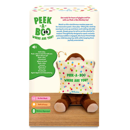 Peek-A-Boo Monkey Toy: Interactive Plush with Sound & Motion (Ages 12 months+)