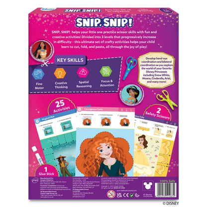 Snip Snip: Disney Princess | Art & Craft Activity Kit (ages 3-7)