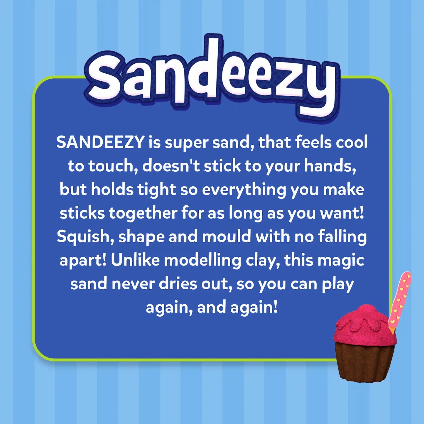 Sandeezy: Delicious Desserts | Sensory Toy & Pretend Play Set | Gifts for Ages 3-7