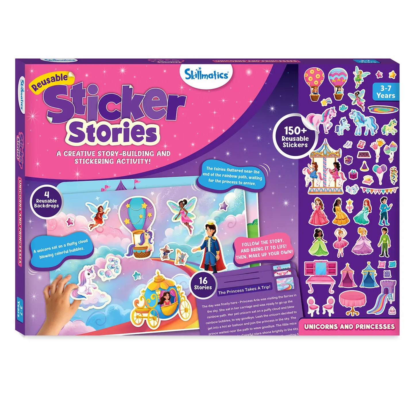 Sticker Stories - Unicorns & Princesses | Creative Storytelling Kit (ages 3-7)