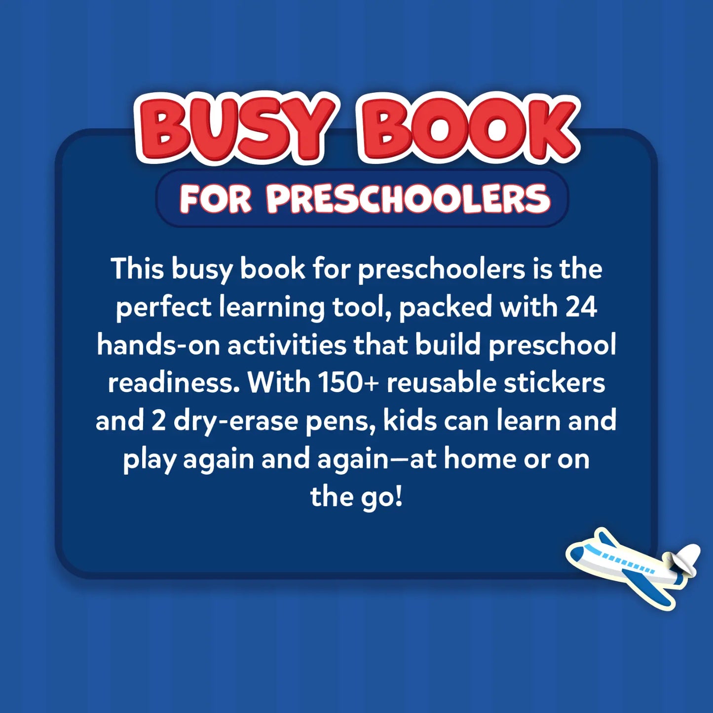 Busy Book For Preschoolers | Reusable Sticker Activity Book (ages 3-6)
