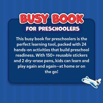 Busy Book For Preschoolers | Reusable Sticker Activity Book (ages 3-6)
