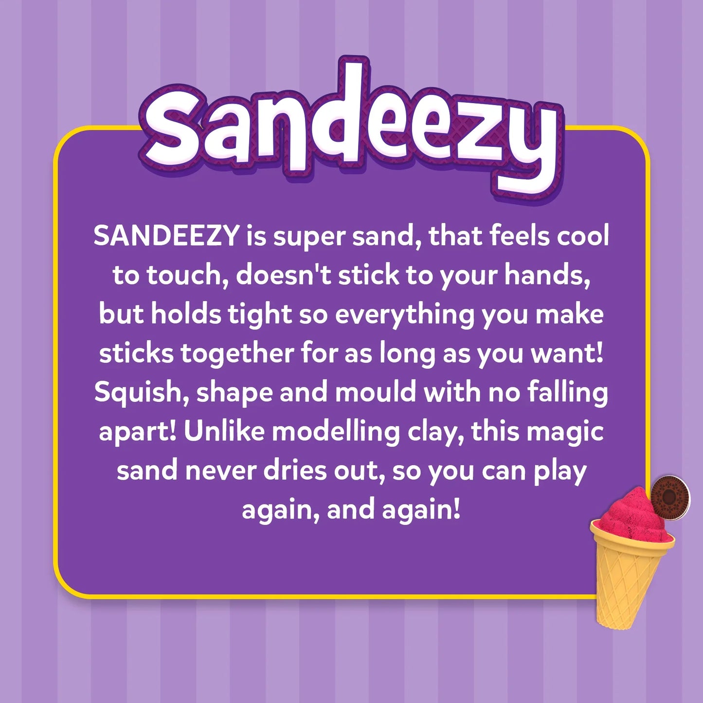 Sandeezy: Ice Cream Parlour | Sensory Toy & Pretend Play Set | Gifts for Ages 3-7