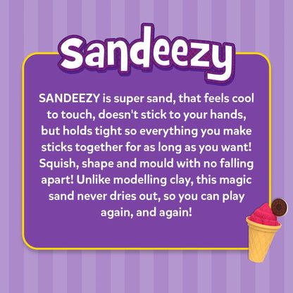 Sandeezy: Ice Cream Parlour | Sensory Toy & Pretend Play Set | Gifts for Ages 3-7