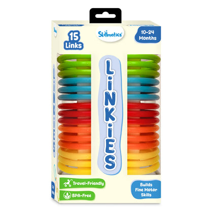 Linkies: Set of 15 Links | Connectable Learning Link Toy for Toddlers (10-24 months)