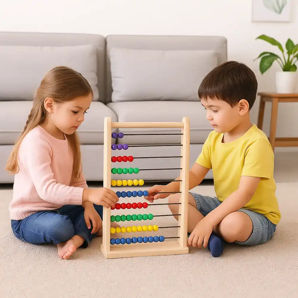 Small Abacus with 55 Balls Educational Counting Toy