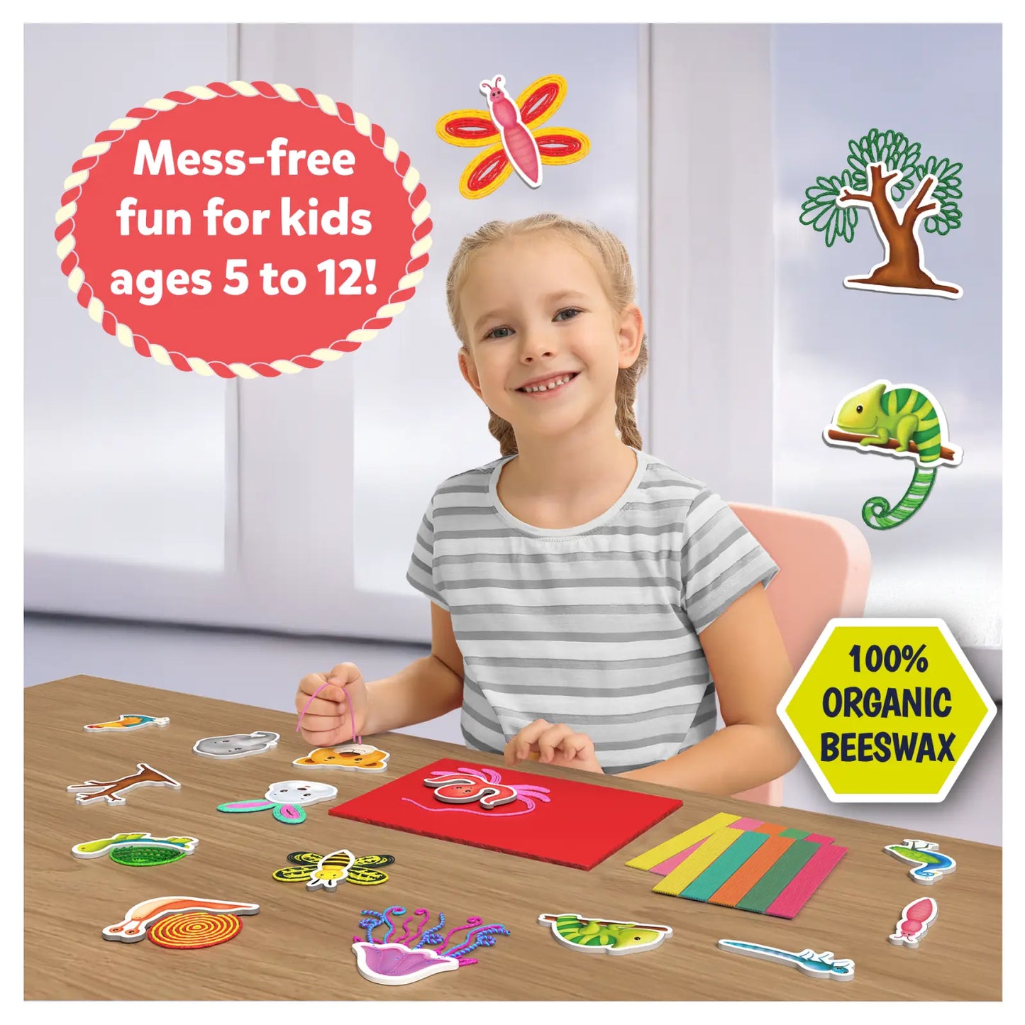 Waxy Window Art: Amazing Animals | Mess-Free Art for Kids (ages 5-12)