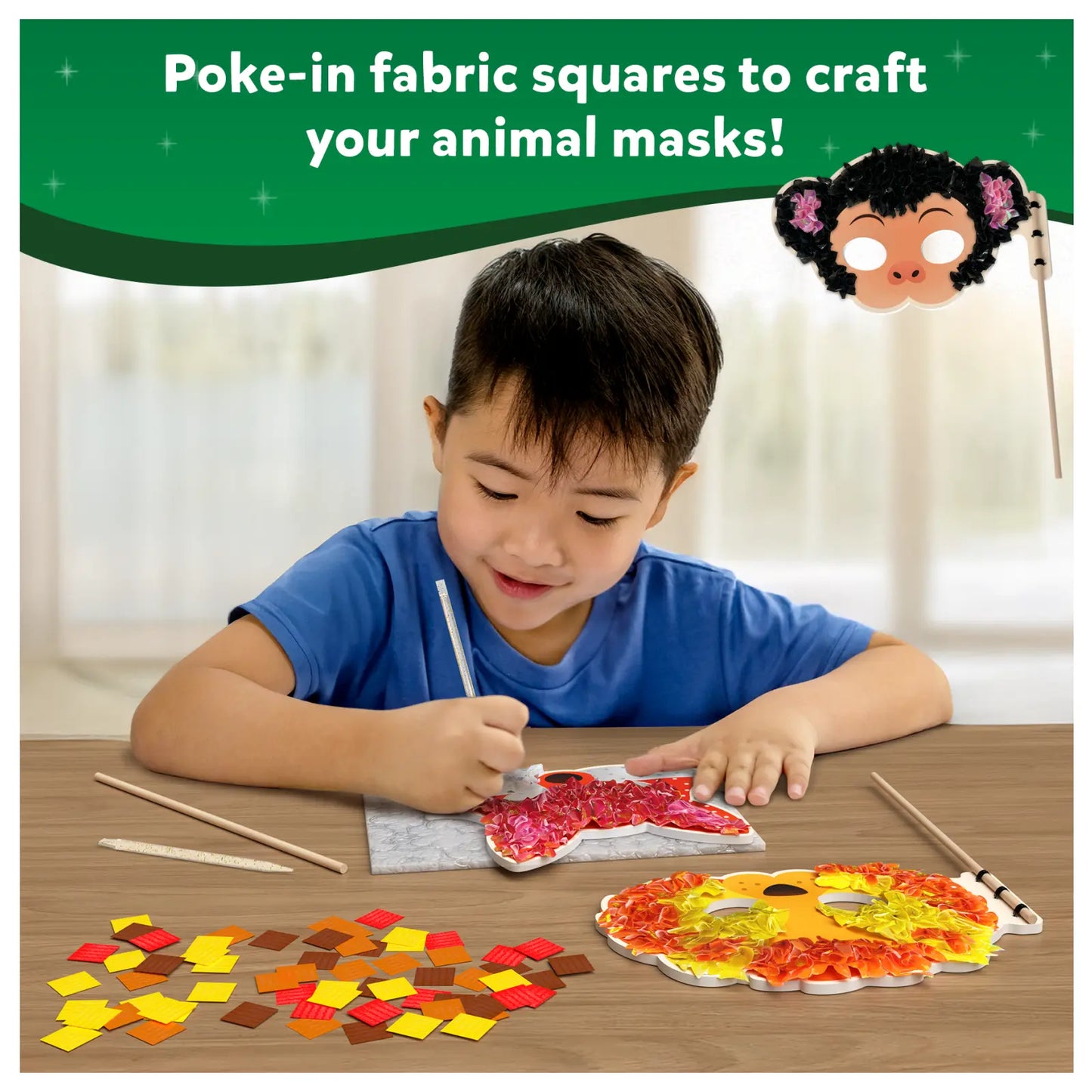 Poke-in Art: Animal Masks | No Mess Art for Kids (ages 4+)