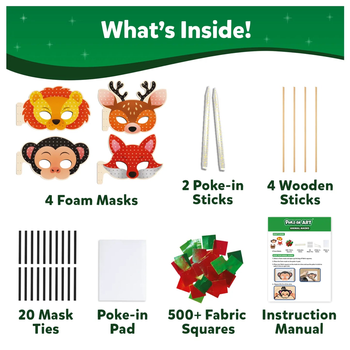 Poke-in Art: Animal Masks | No Mess Art for Kids (ages 4+)