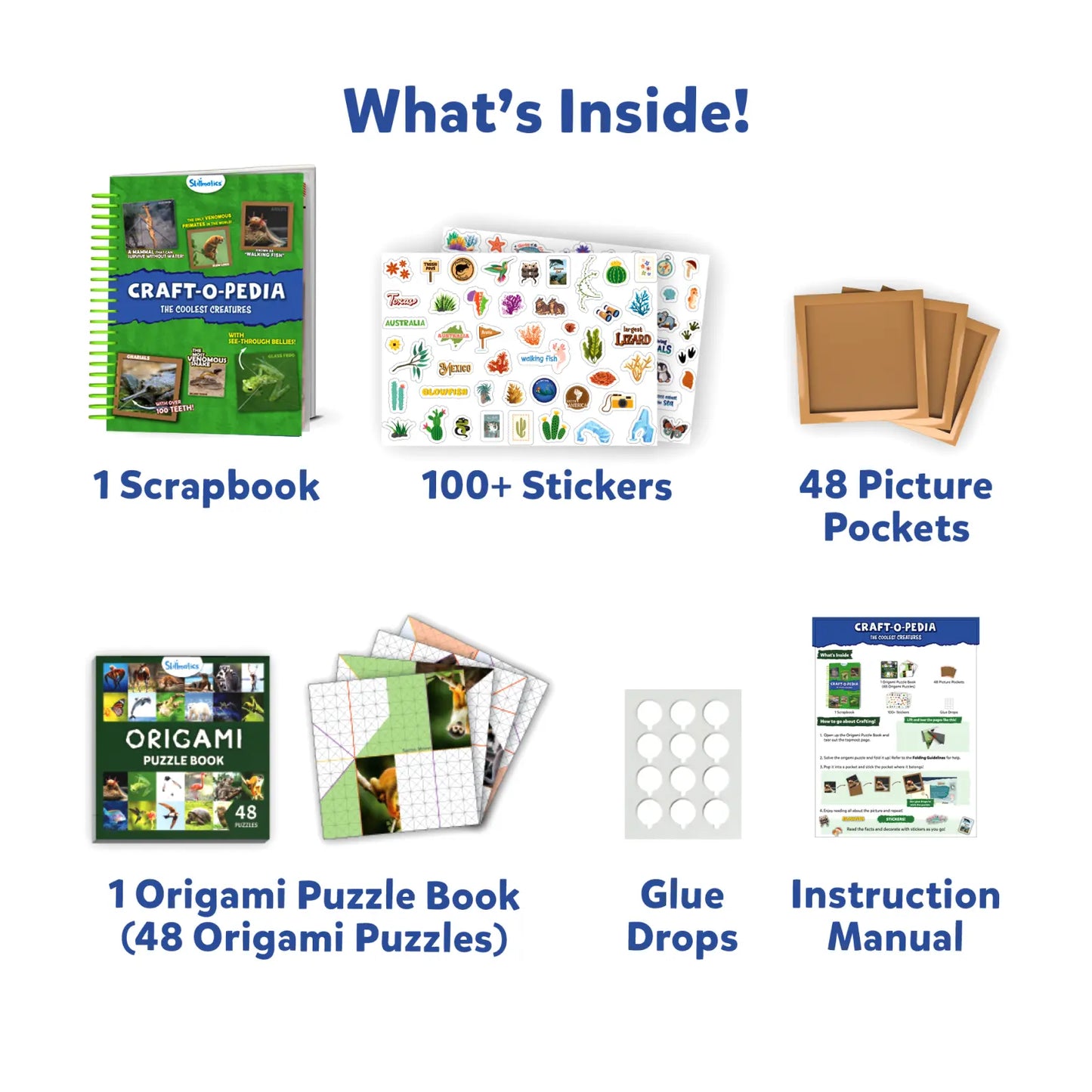 Craftopedia: Coolest Creatures | Origami Puzzle Book & Encyclopedia Scrapbook (ages 6+)