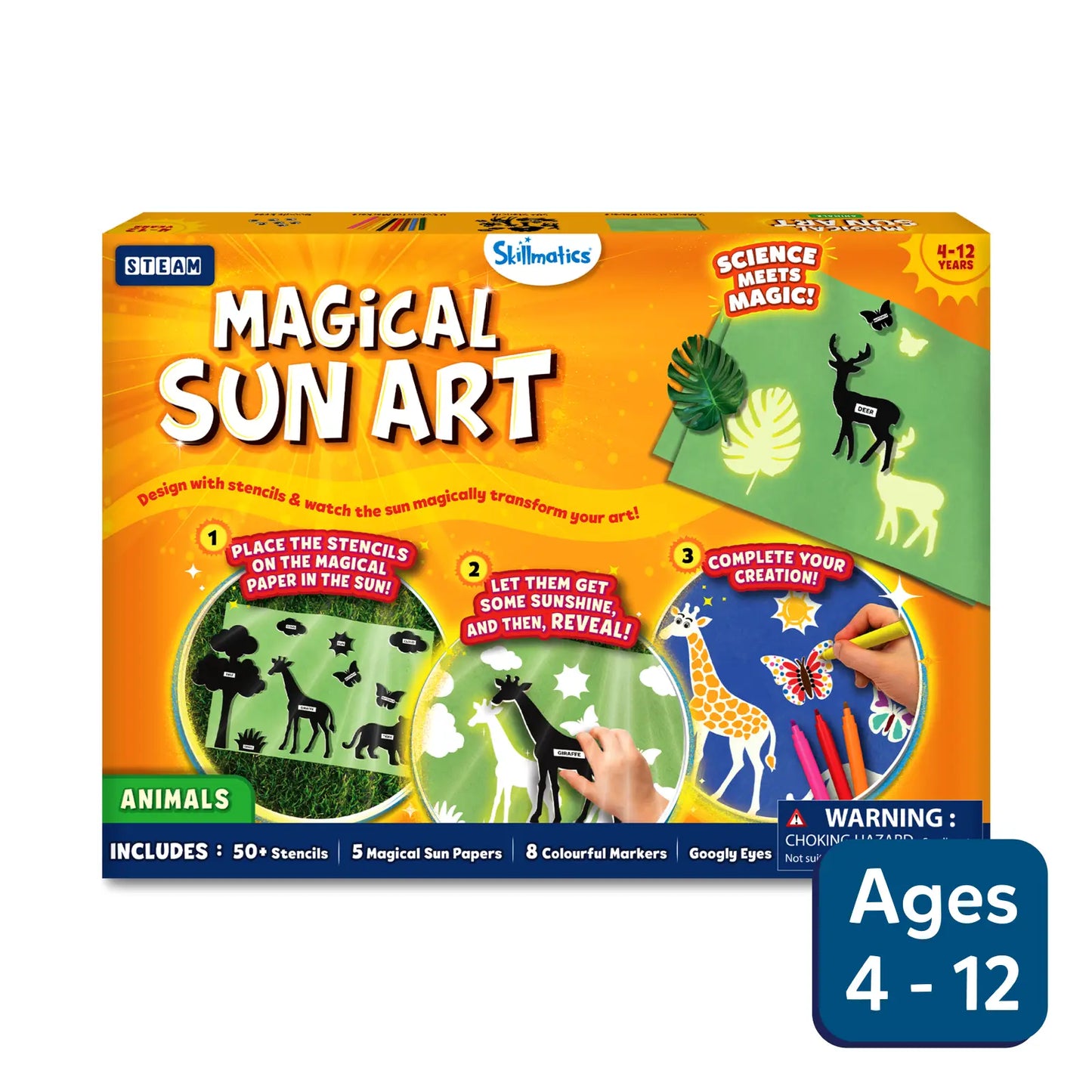 Magical Sun Art: Animals | Sun Paper Art Kit (ages 4-12)