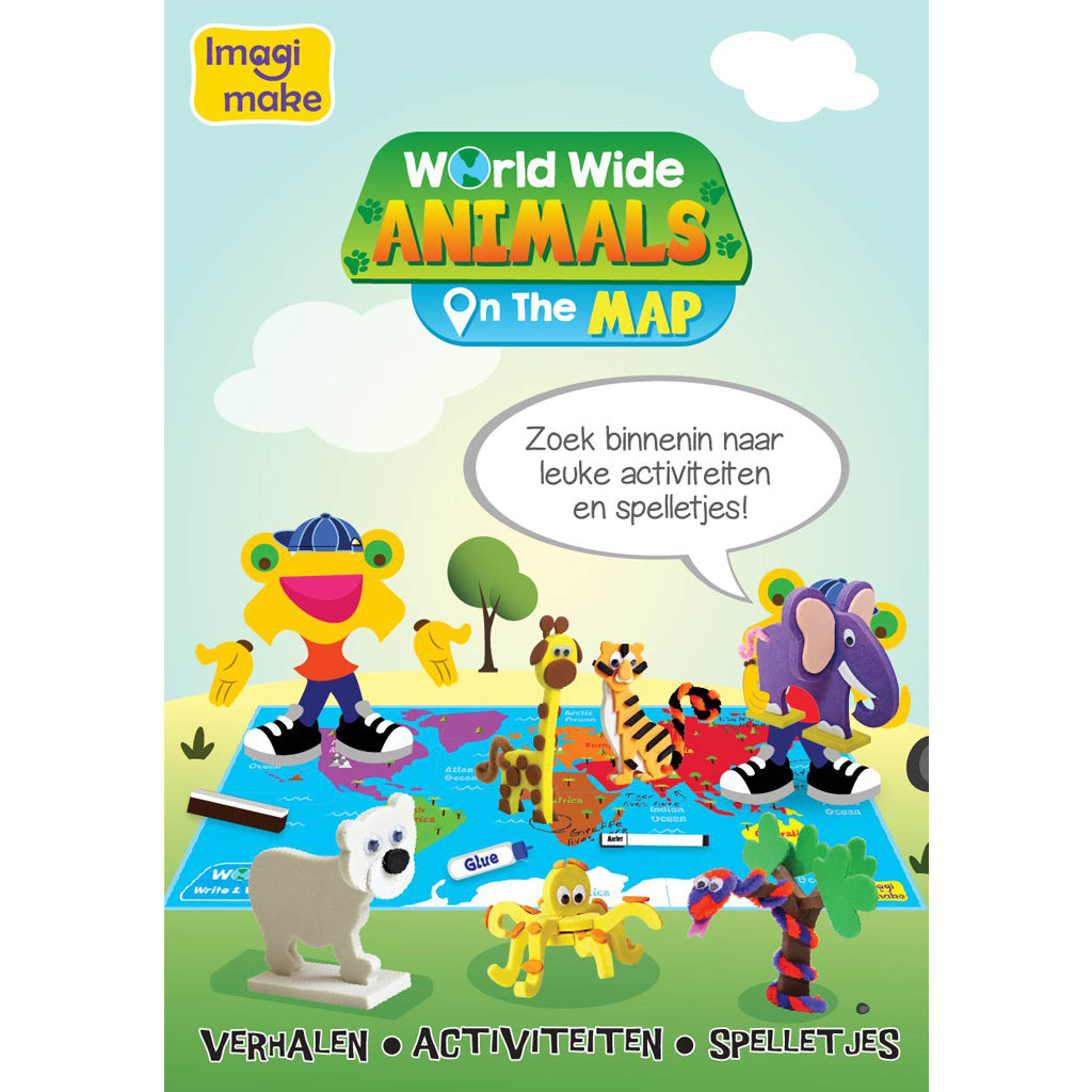 Worldwide Animals on the Map - Activity Book - Dutch