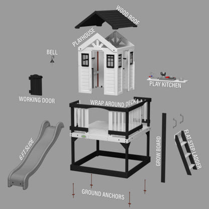 Backyard Discovery Sweetwater Heights Elevated Playhouse -White