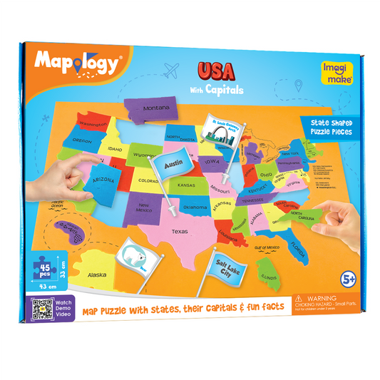 Mapology USA with Capitals