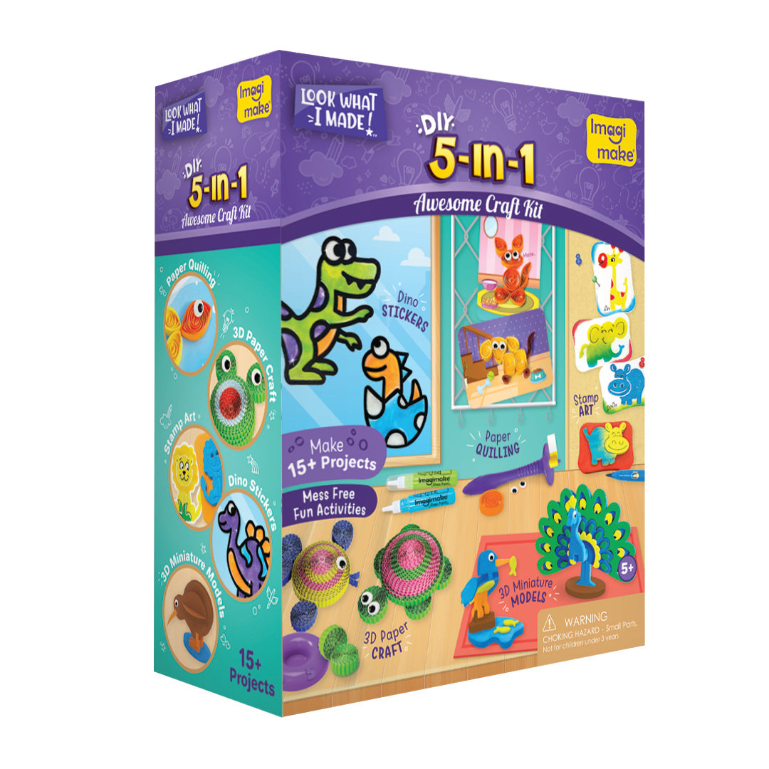 Imagimake Combo: Educational Puzzle & 5-in-1 Craft Kit