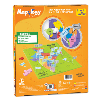Mapology: Pack of 6 India with Capitals