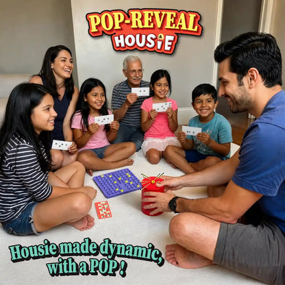 Pop-Reveal Housie | Classic Housie Game with a Fun Twist (ages 4+)