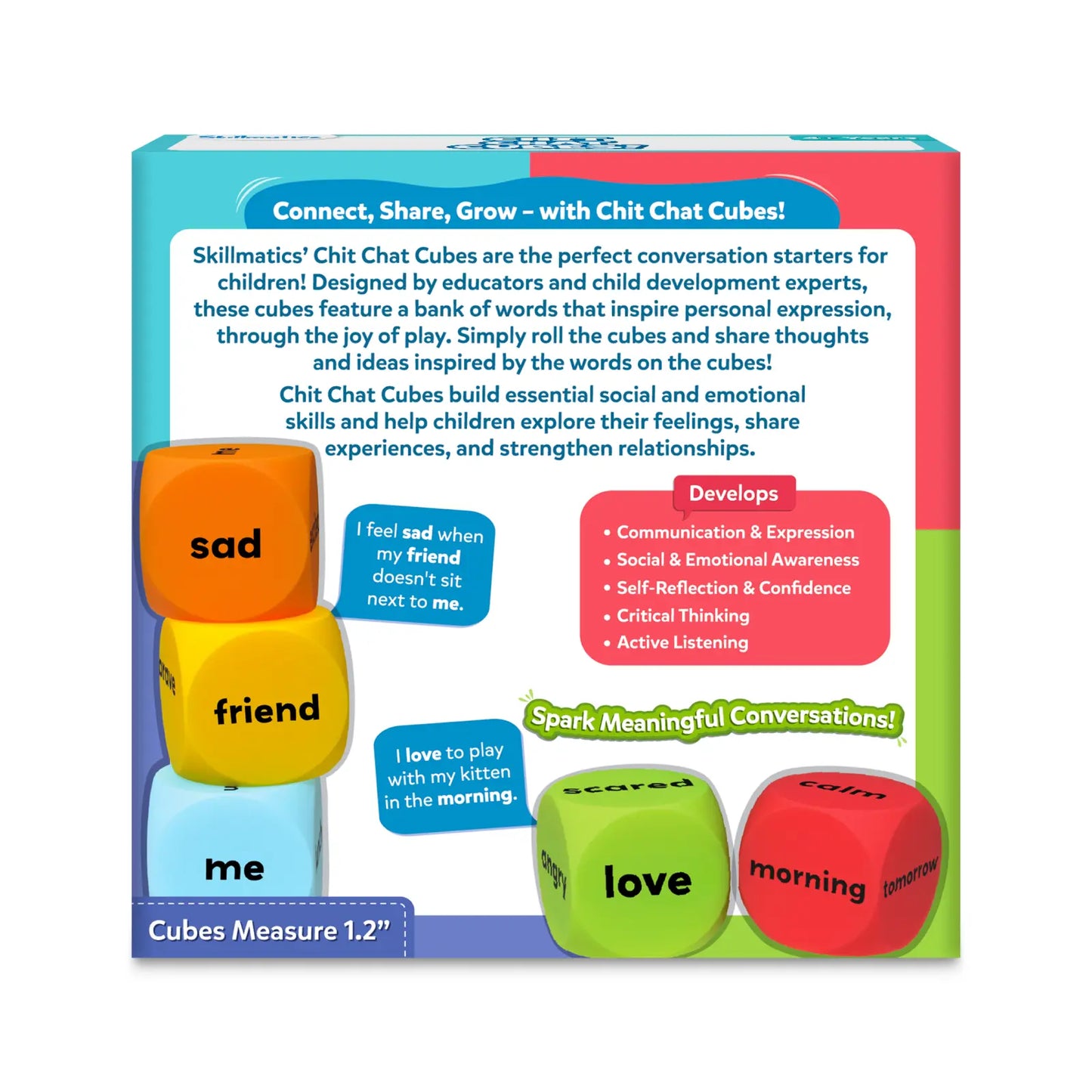 Chit Chat Cubes | Conversation Starter Game (ages 4+)