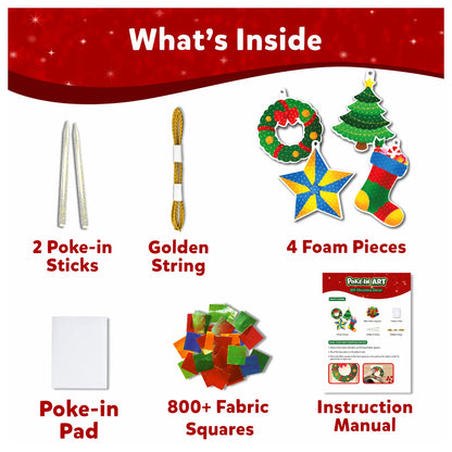 Poke-in Art: DIY Christmas Decor | No Mess Art for Kids (ages 4-12)