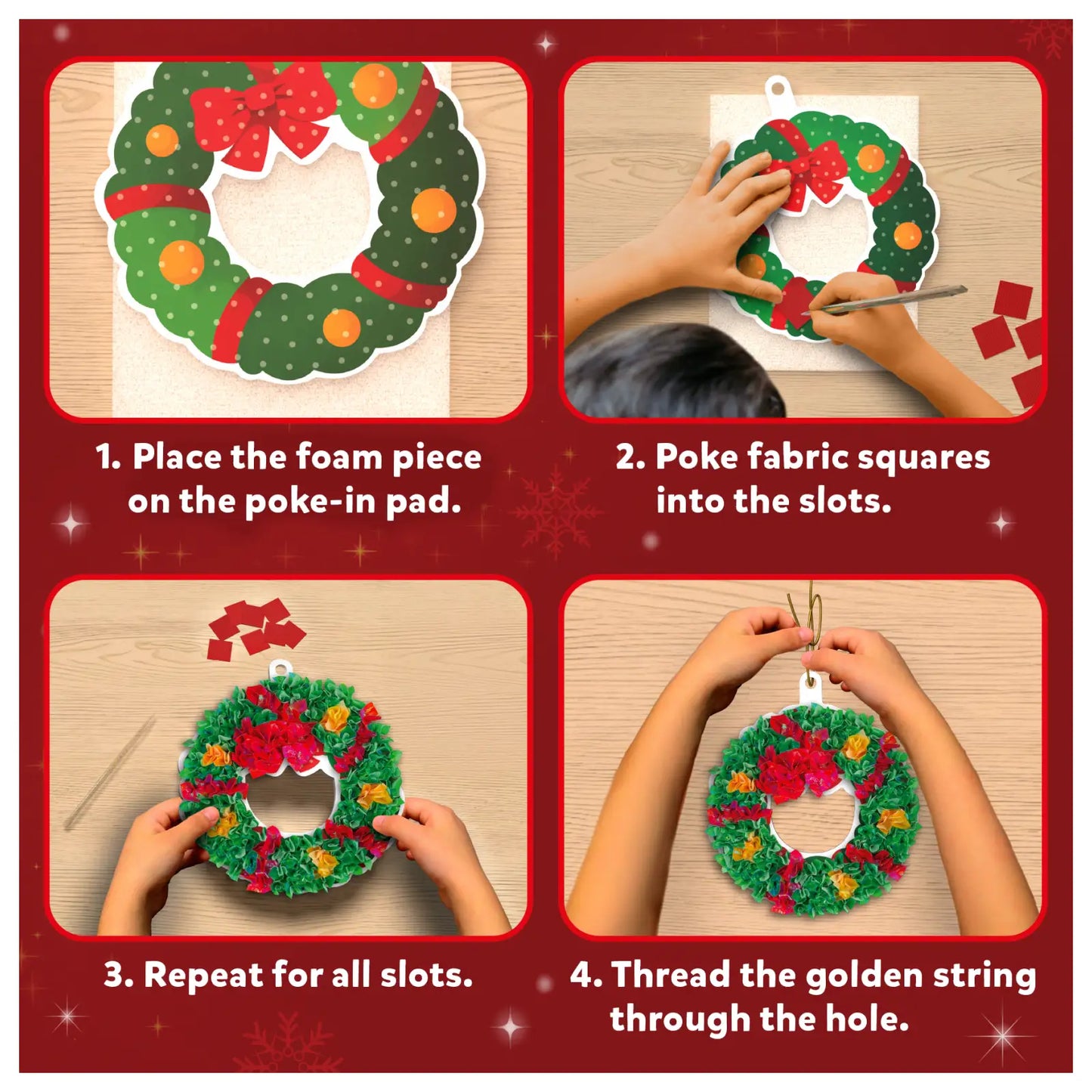 Poke-in Art: DIY Christmas Decor | No Mess Art for Kids (ages 4-12)
