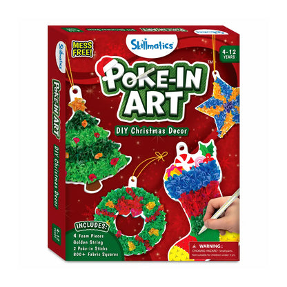 Poke-in Art: DIY Christmas Decor | No Mess Art for Kids (ages 4-12)