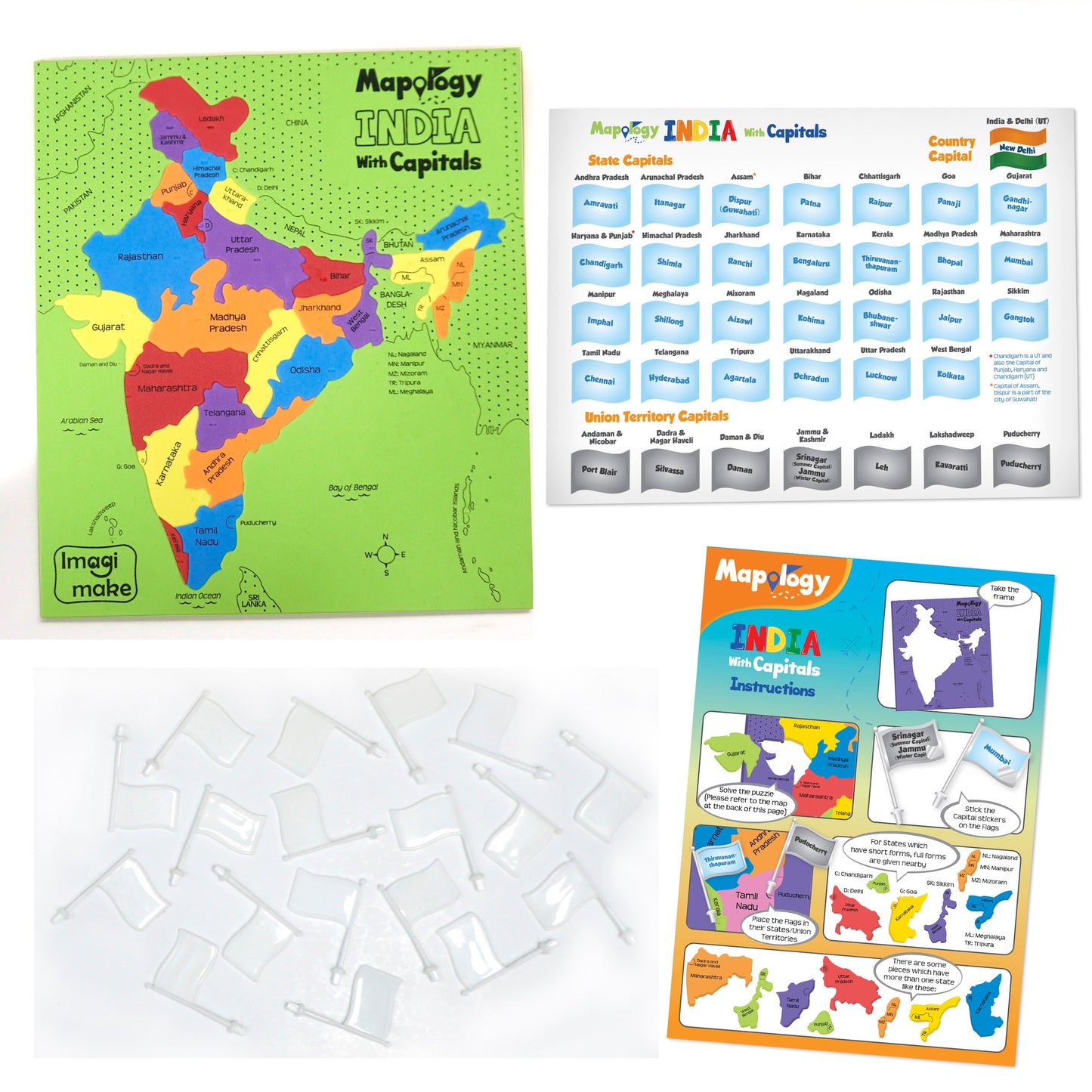 Imagimake Combo: Educational Puzzle & 5-in-1 Craft Kit