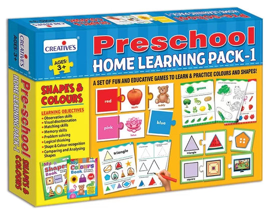 Preschool Home Learning Pack 1 Shapes & Colours Ages 3