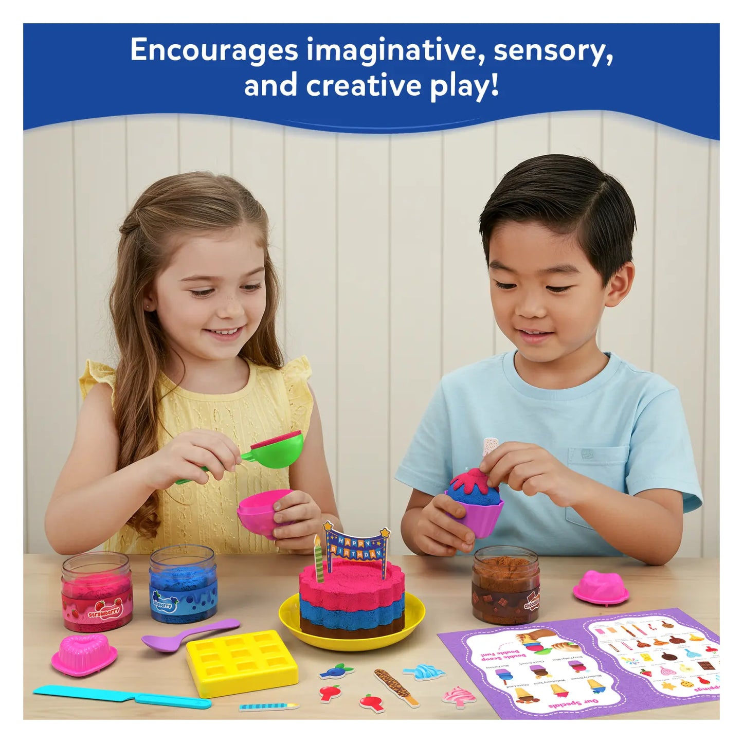 Sandeezy: Delicious Desserts | Sensory Toy & Pretend Play Set | Gifts for Ages 3-7